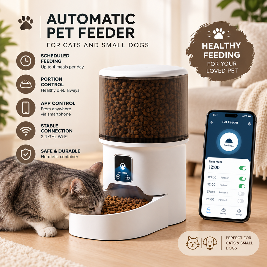 PAWLY™ Automatic Smart Pet Feeder with WiFi Camera
