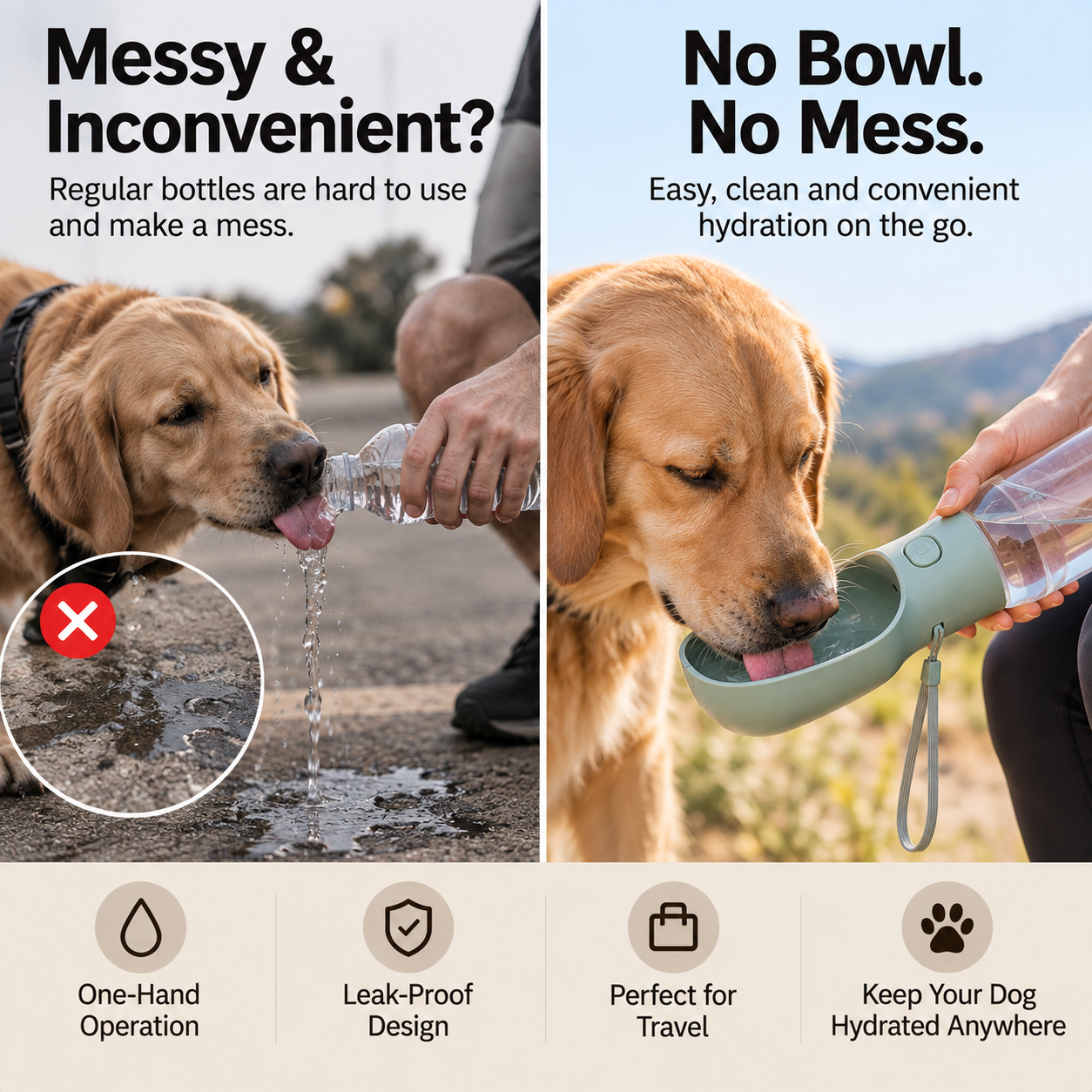 PAWLY™ Dog Outdoor Water Bottle