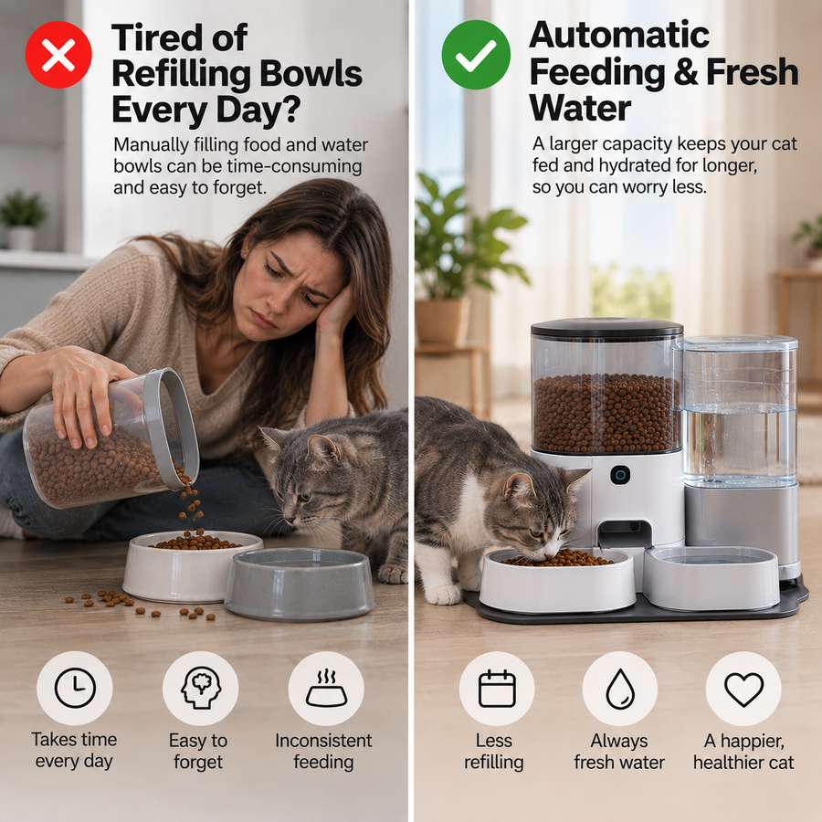 PAWLY™ Automatic Cat Feeder and Water Dispenser
